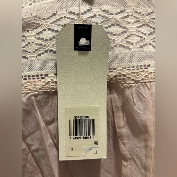 Levi’s Baby Pink Peasant Top Blouse - Picture 5 of 6